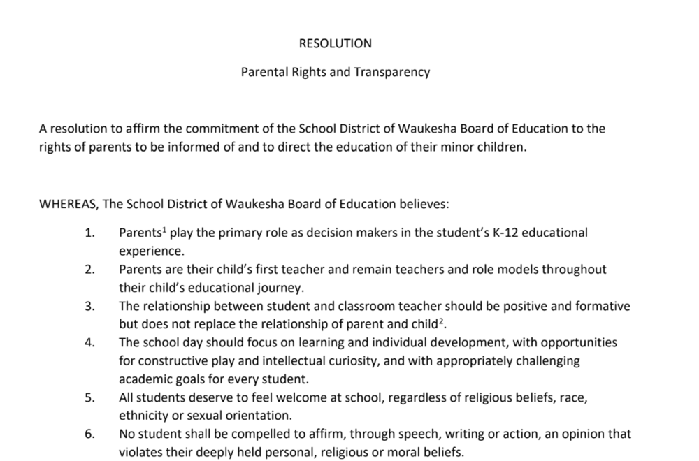 Resolution: Parent Rights & Transparency