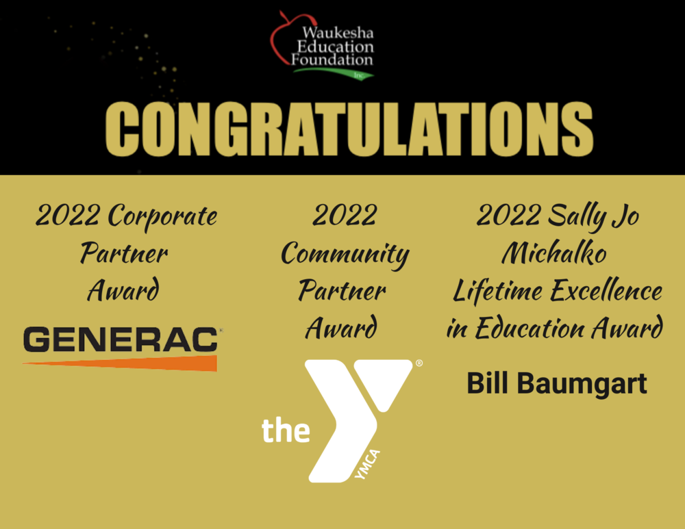 Congrats to the 2002 WEF Award Winners: Generac, the Waukesha YMCA & Bill Baumgart